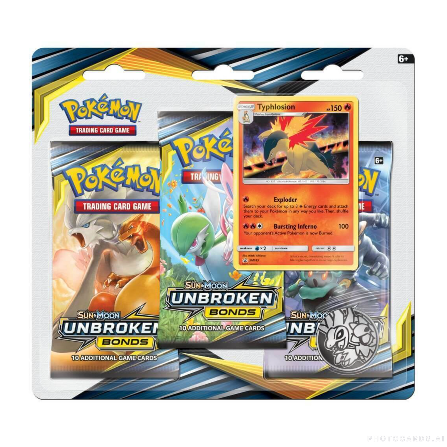 Pokemon TCG Unbroken Bonds 3-Pack Booster Blister Pack with Promo